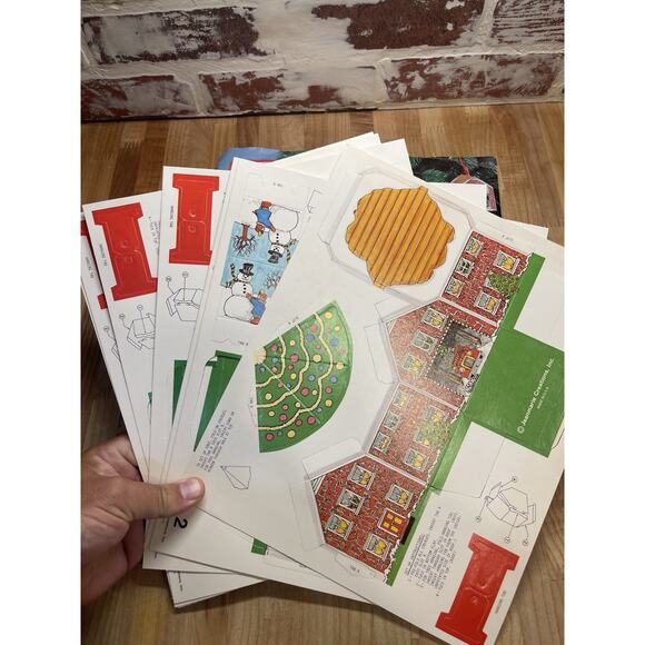 VTG 16 Piece Set‎ Tree Ornaments Christmas Village Jeanmarie Creations Complete - Picture 5 of 8